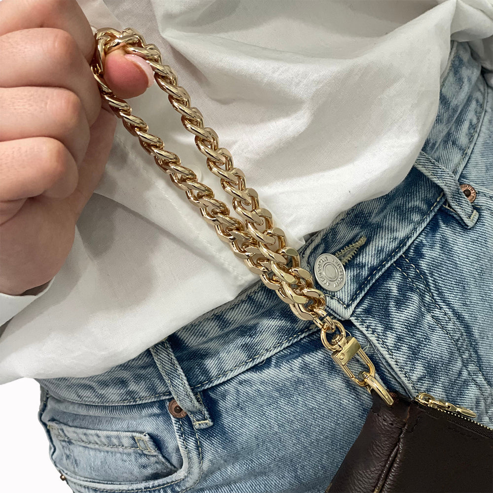 
                  
                    Chain Wristlet Gold (12mm) Light Curb
                  
                