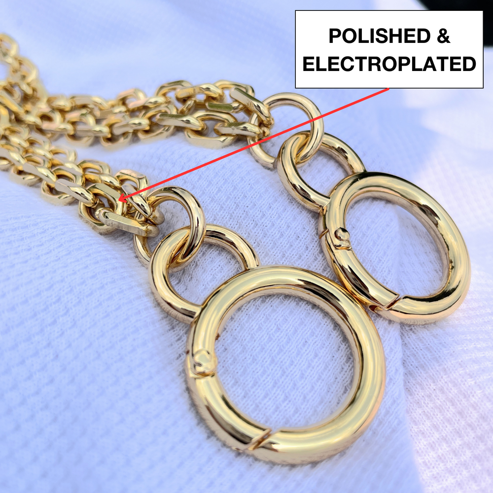 
                  
                    Bag Charm Accessory 9mm Width Mini Rolo Double Chain
                  
                