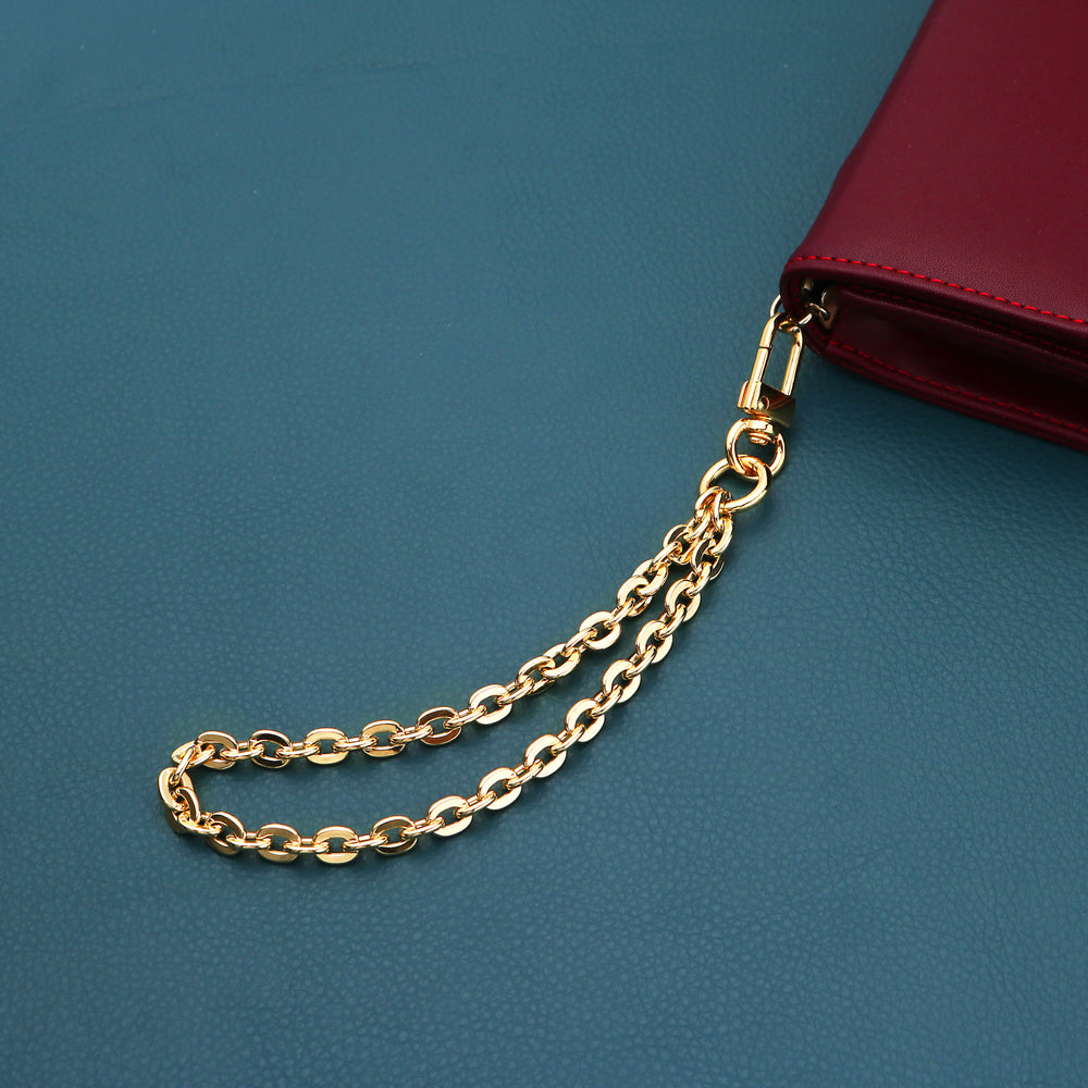 
                  
                    Gold Wristlet Strap Chain For Handbag (7mm) Oval Design
                  
                